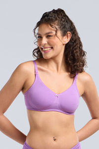 Amante Solid Non Padded All Day Comfort Super Support Bra - African Voilet — thumbnail 1